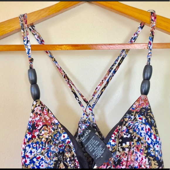 Cross-Back Beaded Floral Maxi - Picture 5 of 5